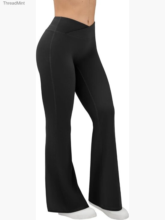 Pants - High Waist Yoga Pants Women Sweat Wicking Straight Wide Leg Workout Bottoms